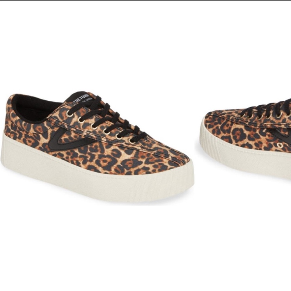 Tretorn Nylite leopard tennis shoes